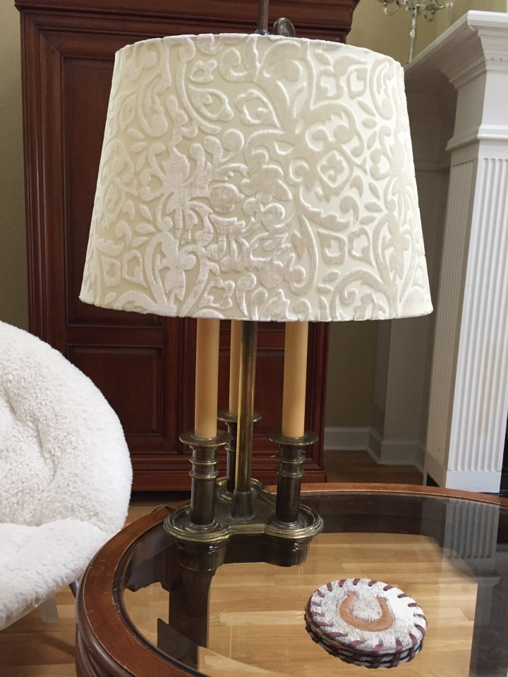 Brass table lamp