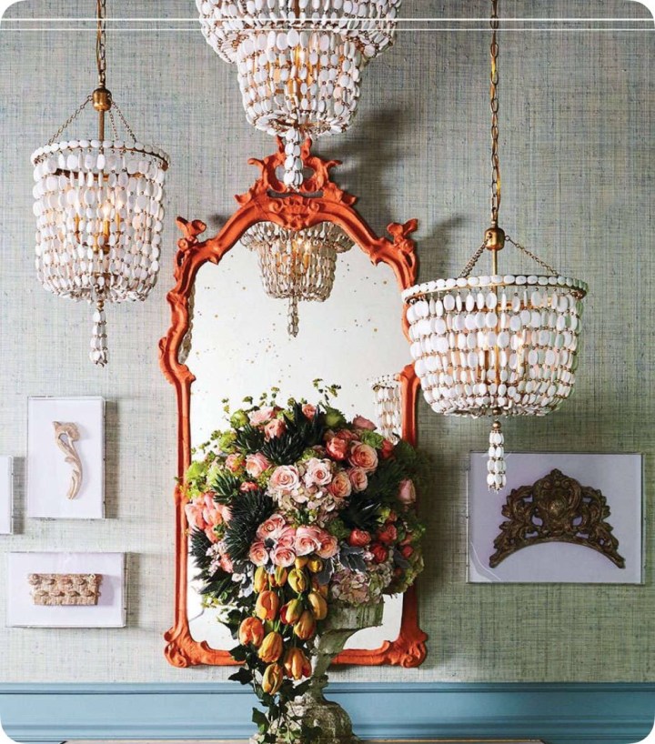 Mirrors reflecting light