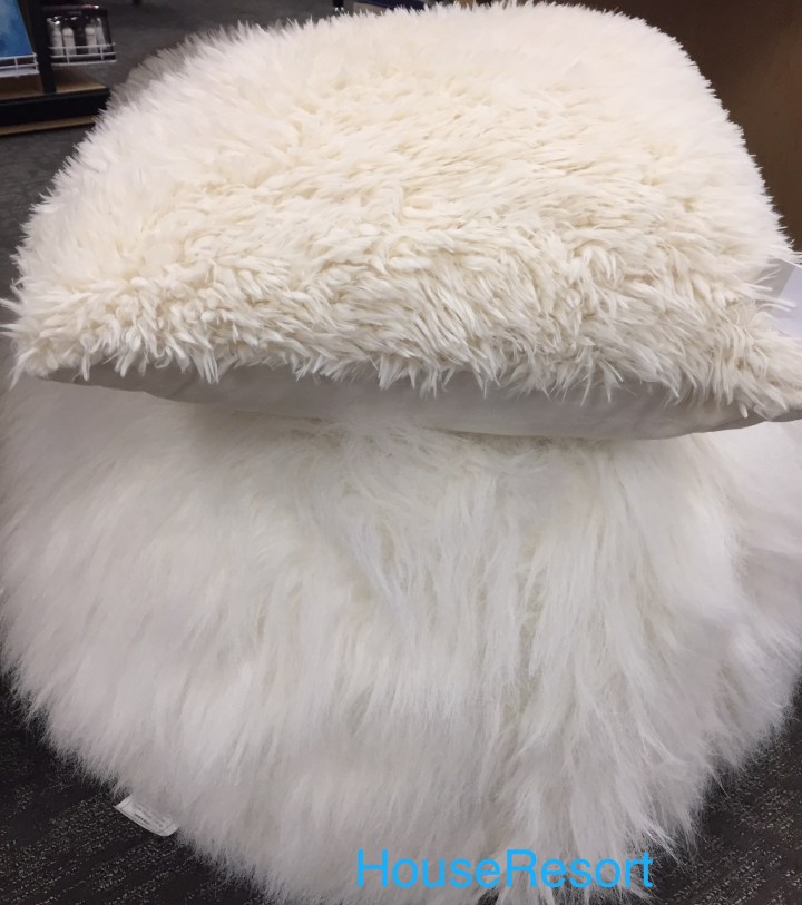 Faux fur pillow covers and bean bags