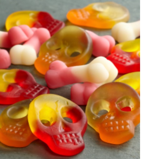 Skull shaped gummy