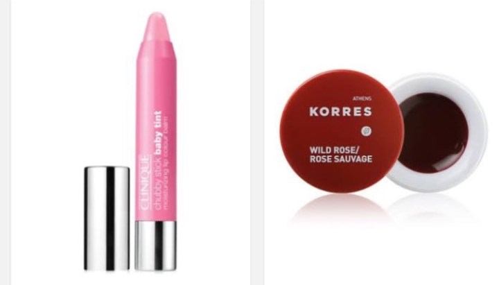 CliniquE and Korres lip balm