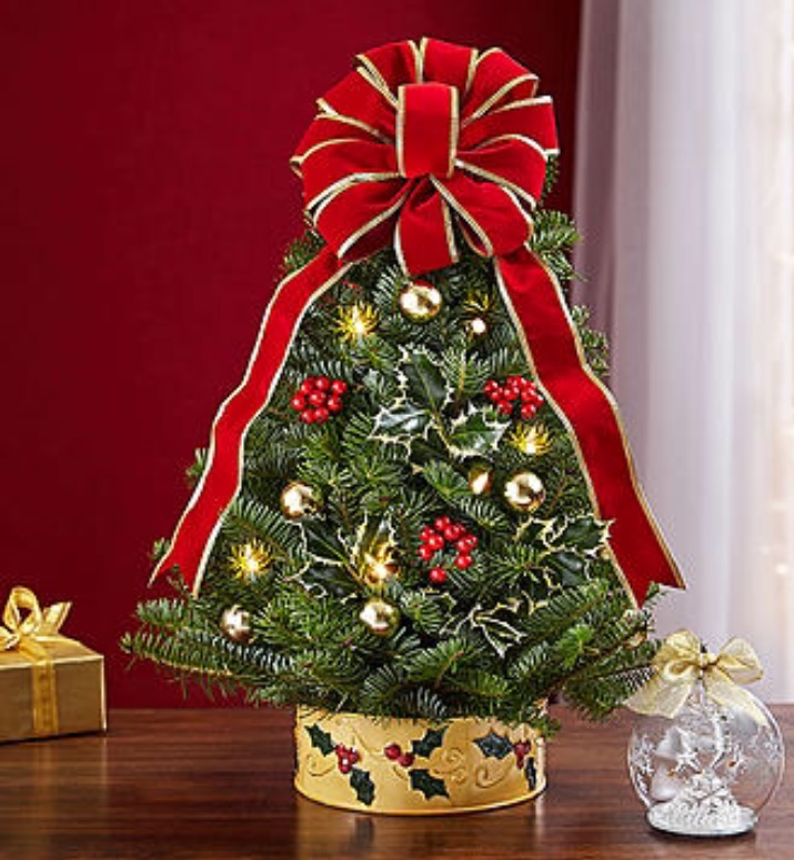 Holiday Tree with Lights and Lenox Ornament