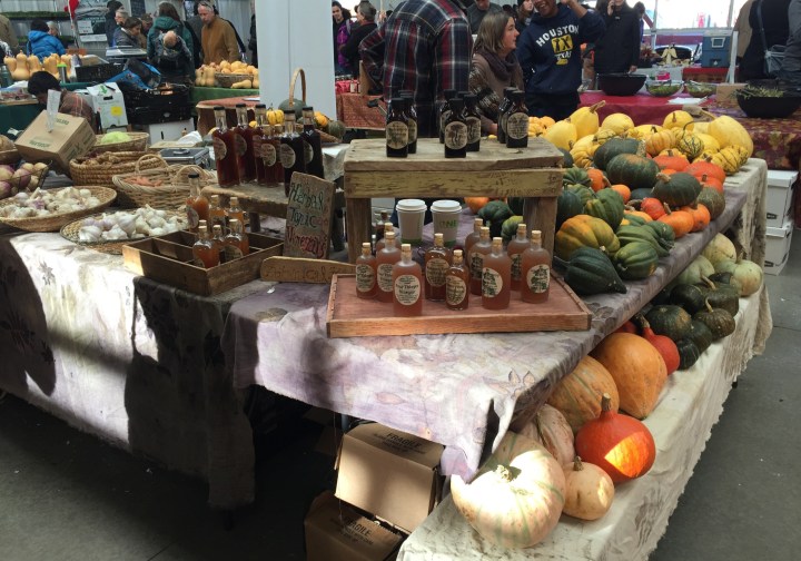 Squash table at the farmers matket